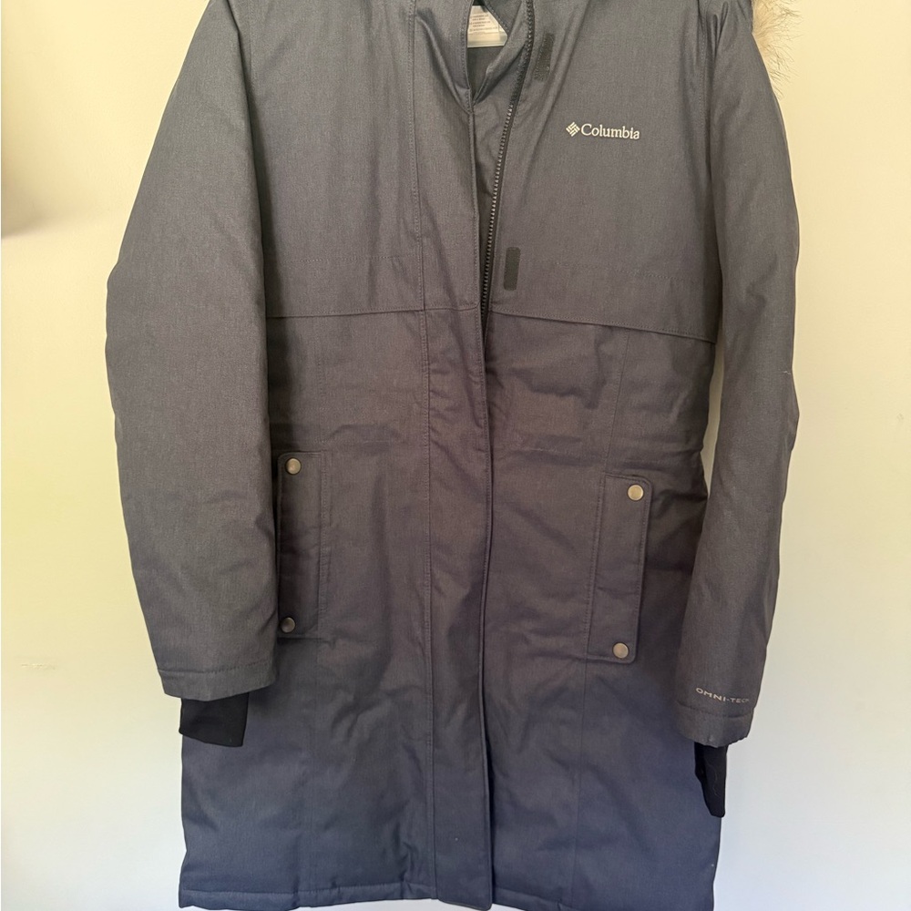 Columbia Navy Blue Long Insulated Mountain Coat